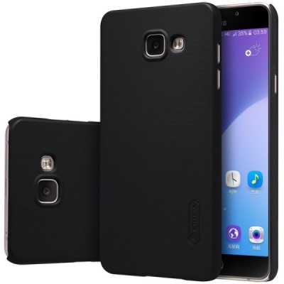 Samsung Galaxy A5 (2016) A510 Nillkin Frosted Shield juodas plastikinis dėklas + apsauginė ekrano plėvelė / Priedai.lt