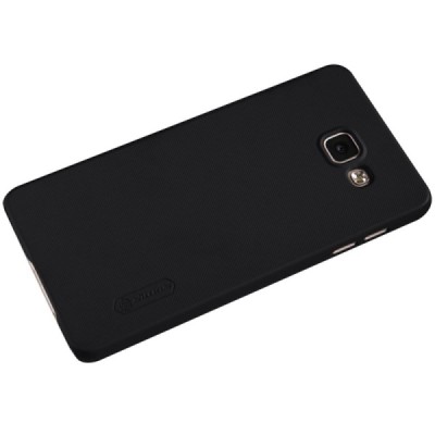 Samsung Galaxy A5 (2016) A510 Nillkin Frosted Shield juodas plastikinis dėklas + apsauginė ekrano plėvelė / Priedai.lt