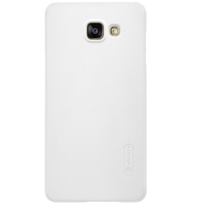 Samsung Galaxy A5 (2016) A510 Nillkin Frosted Shield baltas plastikinis dėklas + apsauginė ekrano plėvelė / Priedai.lt