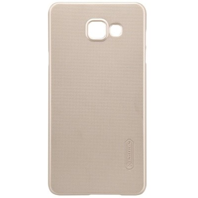 Samsung Galaxy A5 (2016) A510 Nillkin Frosted Shield auksinis plastikinis dėklas + apsauginė ekrano plėvelė / Priedai.lt