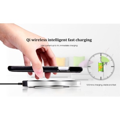 Nillkin N-JARL Apple iPhone 6 (6s) juodas odinis dėklas su belaidžio (Qi Wireless) įkrovimo funkcija / Priedai.lt