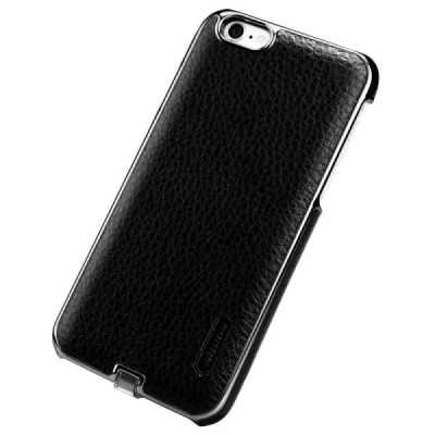 Nillkin N-JARL Apple iPhone 6 (6s) juodas odinis dėklas su belaidžio (Qi Wireless) įkrovimo funkcija / Priedai.lt