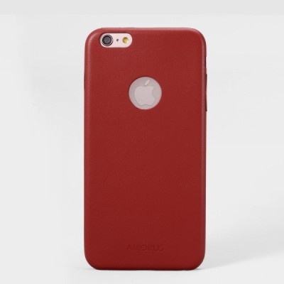 „Amorus“ Slim Leather Apple iPhone 6s Plus raudonas odinis dėklas - nugarėlė / Priedai.lt