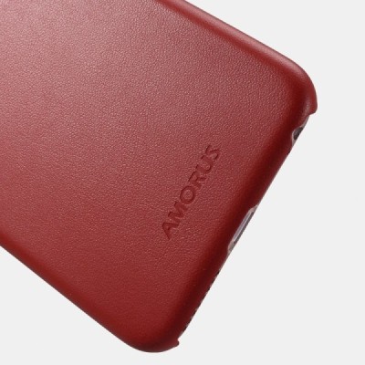 „Amorus“ Slim Leather Apple iPhone 6s Plus raudonas odinis dėklas - nugarėlė / Priedai.lt
