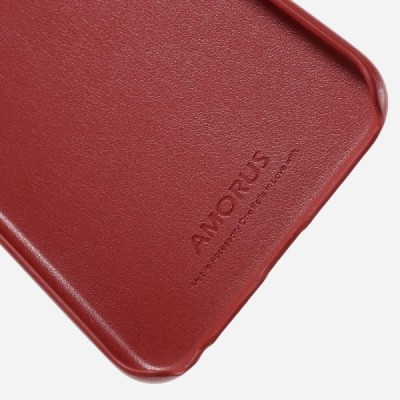„Amorus“ Slim Leather Apple iPhone 6s Plus raudonas odinis dėklas - nugarėlė / Priedai.lt