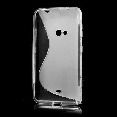 Skaidrus - matinis silikoninis Nokia Lumia 625 dėklas (dėkliukas) / Priedai.lt