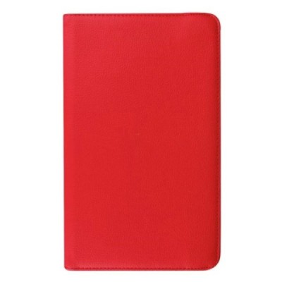 Samsung Galaxy Tab E 9.6 (T560) atverčiamas, sukamas 360 laipsnių, raudonas odinis dėklas - stovas / Priedai.lt