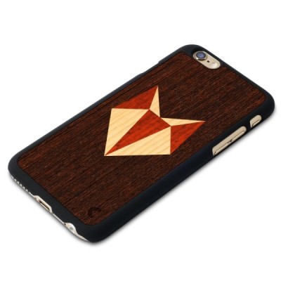 Apple iPhone 6 (6s) „Crafted Cover“ Lapė natūralaus medžio dėklas (tamsus medis) / Priedai.lt