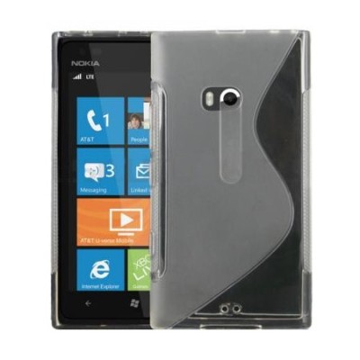 Silikoninis skaidrus - matinis Nokia Lumia 900 dėklas (dėkliukas) / Priedai.lt