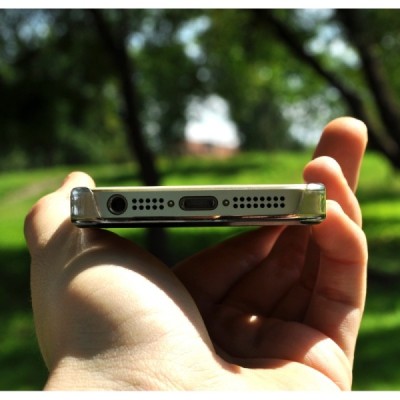 Apple iPhone SE (5, 5s) „Crafted Cover“ Gėlynas natūralaus medžio dėklas (tamsus medis) / Priedai.lt