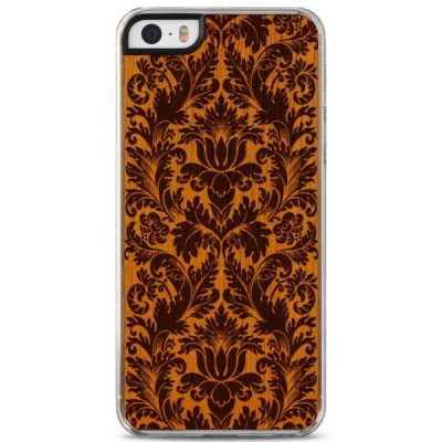 Apple iPhone SE (5, 5s) „Crafted Cover“ Augalai natūralaus medžio dėklas (šviesus medis) / Priedai.lt