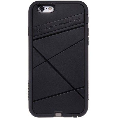 Nillkin Super Power Apple iPhone 6 (6s) juodas odinis dėklas su belaidžio (Qi Wireless) įkrovimo funkcija / Priedai.lt
