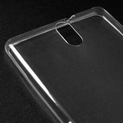 Sony Xperia C5 Ultra skaidrus (permatomas) kieto silikono TPU ploniausias pasaulyje dėklas / Priedai.lt