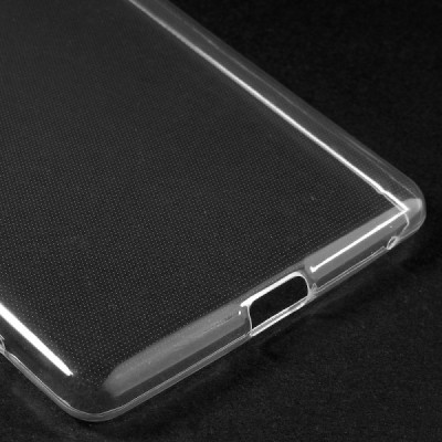 Sony Xperia C5 Ultra skaidrus (permatomas) kieto silikono TPU ploniausias pasaulyje dėklas / Priedai.lt