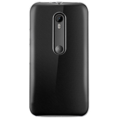 Motorola Moto G 3 kartos (Gen 3) plastikinis skaidrus (permatomas) dėklas - nugarėlė / Priedai.lt