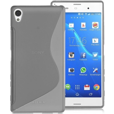 Sony Xperia Z5 Premium kieto silikono TPU skaidrus pilkas dėklas - nugarėlė / Priedai.lt