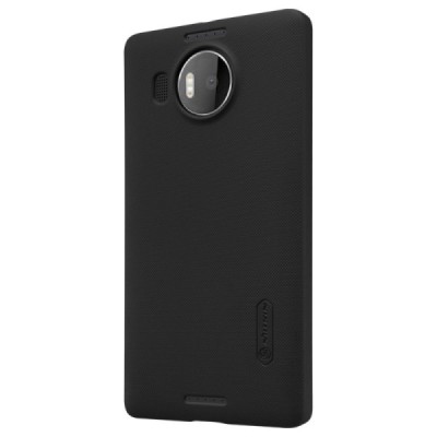 Microsoft Lumia 950 XL Nillkin Frosted Shield juodas plastikinis dėklas + apsauginė ekrano plėvelė / Priedai.lt