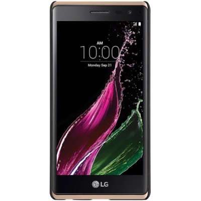 LG Zero (H650E) Nillkin Frosted Shield juodas plastikinis dėklas + apsauginė ekrano plėvelė / Priedai.lt