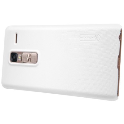 LG Zero (H650E) Nillkin Frosted Shield baltas plastikinis dėklas + apsauginė ekrano plėvelė / Priedai.lt
