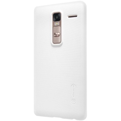 LG Zero (H650E) Nillkin Frosted Shield baltas plastikinis dėklas + apsauginė ekrano plėvelė / Priedai.lt