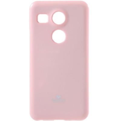 LG Nexus 5X Mercury šviesiai rožinis kieto silikono TPU dėklas - nugarėlė / Priedai.lt