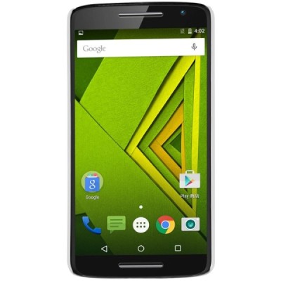 Motorola Moto X Play Nillkin Frosted Shield baltas plastikinis dėklas + apsauginė ekrano plėvelė / Priedai.lt