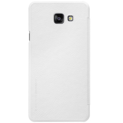 Prabangus „Nillkin“ Qin serijos baltas odinis atverčiamas Samsung Galaxy A7 (2016) A710 dėklas - knygutė / Priedai.lt