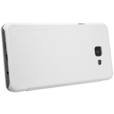 Prabangus „Nillkin“ Qin serijos baltas odinis atverčiamas Samsung Galaxy A7 (2016) A710 dėklas - knygutė / Priedai.lt