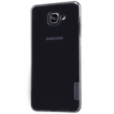 Samsung Galaxy A5 (2016) A510 Nillkin Nature plonas skaidrus (permatomas) silikoninis TPU pilkas dėklas / Priedai.lt