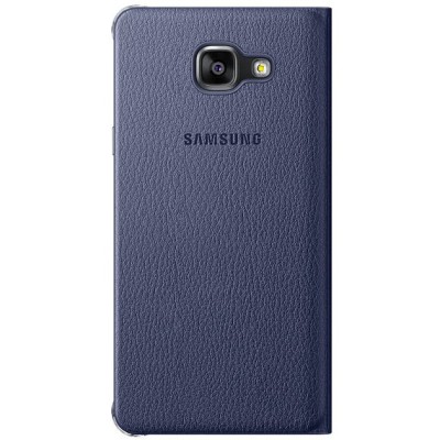 Samsung Galaxy A5 (2016) A510 originalus Flip Wallet Cover atverčiamas mėlynas odinis dėklas - piniginė / Priedai.lt