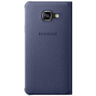 Samsung Galaxy A3 (2016) A310 originalus Flip Wallet Cover EF-WA310 atverčiamas mėlynas odinis dėklas - piniginė / Priedai.lt