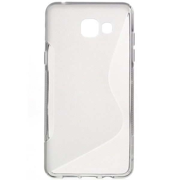 Kieto silikono (TPU) dėklas - skaidrus, pilkas (Galaxy A5 2016)