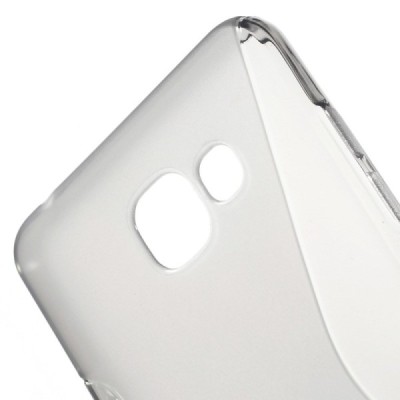 Samsung Galaxy A5 (2016) A510 kieto silikono TPU skaidrus pilkas dėklas - nugarėlė / Priedai.lt