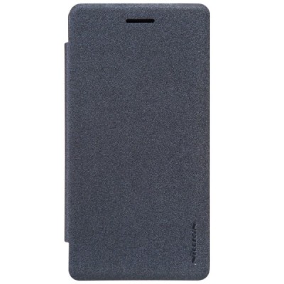 LG Zero (H650E) pilkas odinis atverčiamas Nillkin Sparkle dėklas / Priedai.lt