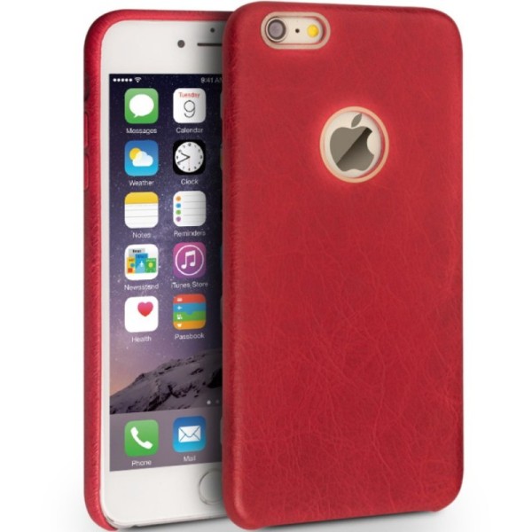 „QIALINO“ Slim Leather dėklas - raudonas (iPhone 6 / 6S)