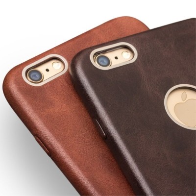 „QIALINO“ Slim Leather Apple iPhone 6s tamsiai rudas odinis dėklas - nugarėlė / Priedai.lt