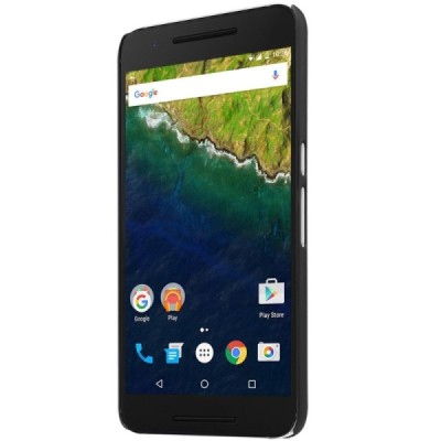 Huawei Nexus 6P Nillkin Frosted Shield juodas plastikinis dėklas + apsauginė ekrano plėvelė / Priedai.lt