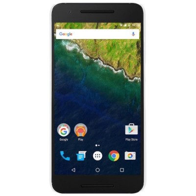 Huawei Nexus 6P Nillkin Frosted Shield baltas plastikinis dėklas + apsauginė ekrano plėvelė / Priedai.lt