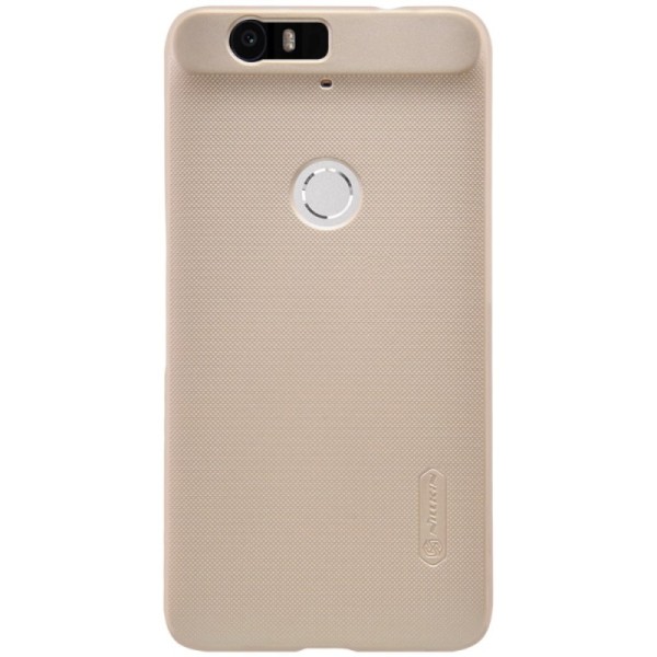 „Nillkin“ Frosted Shield dėklas - auksinis + apsauginė ekrano plėvelė (Nexus 6P)