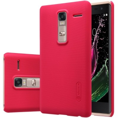 LG Zero (H650E) Nillkin Frosted Shield raudonas plastikinis dėklas + apsauginė ekrano plėvelė / Priedai.lt