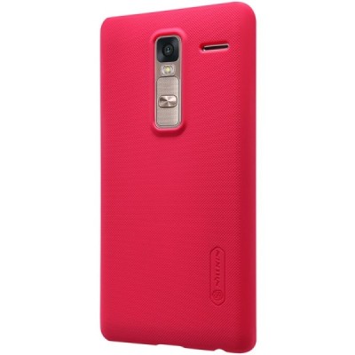 LG Zero (H650E) Nillkin Frosted Shield raudonas plastikinis dėklas + apsauginė ekrano plėvelė / Priedai.lt