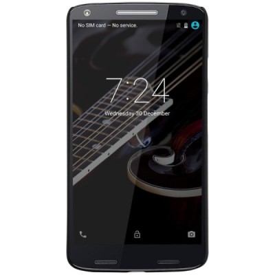 Motorola Moto X Force Nillkin Frosted Shield juodas plastikinis dėklas + apsauginė ekrano plėvelė / Priedai.lt