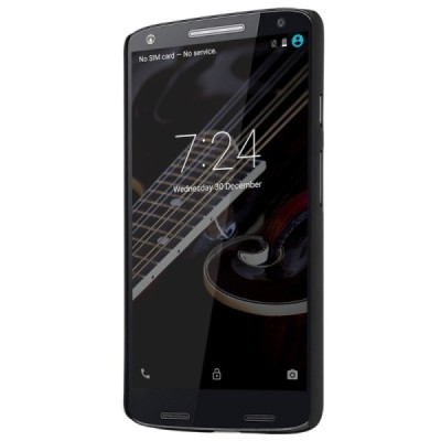 Motorola Moto X Force Nillkin Frosted Shield juodas plastikinis dėklas + apsauginė ekrano plėvelė / Priedai.lt