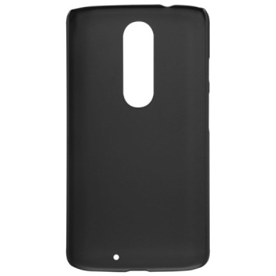 Motorola Moto X Force Nillkin Frosted Shield juodas plastikinis dėklas + apsauginė ekrano plėvelė / Priedai.lt