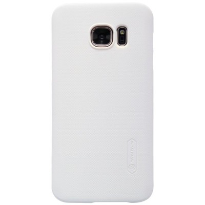 Samsung Galaxy S7 (G930) Nillkin Frosted Shield baltas plastikinis dėklas + apsauginė ekrano plėvelė / Priedai.lt