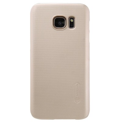 Samsung Galaxy S7 (G930) Nillkin Frosted Shield auksinis plastikinis dėklas + apsauginė ekrano plėvelė / Priedai.lt