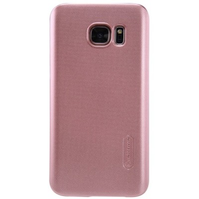 Samsung Galaxy S7 (G930) Nillkin Frosted Shield rožinis plastikinis dėklas + apsauginė ekrano plėvelė / Priedai.lt