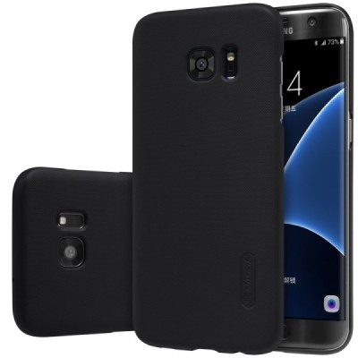 Samsung Galaxy S7 Edge (G935) Nillkin Frosted Shield juodas plastikinis dėklas / Priedai.lt