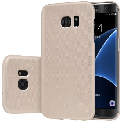 Samsung Galaxy S7 Edge (G935) Nillkin Frosted Shield auksinis plastikinis dėklas / Priedai.lt