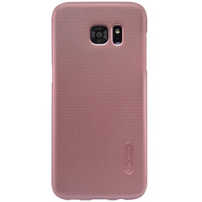 Samsung Galaxy S7 Edge (G935) Nillkin Frosted Shield rožinis plastikinis dėklas + apsauginė ekrano plėvelė / Priedai.lt